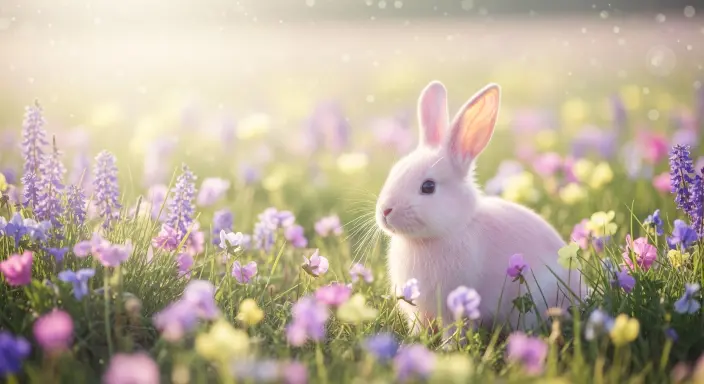 25 Cute Easter Wallpapers to Celebrate the Season 2 Pastel Bunny Meadow