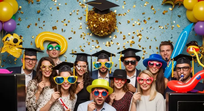 25 Creative Graduation Party Ideas for a Memorable Celebration 3 Photo Booth with Props
