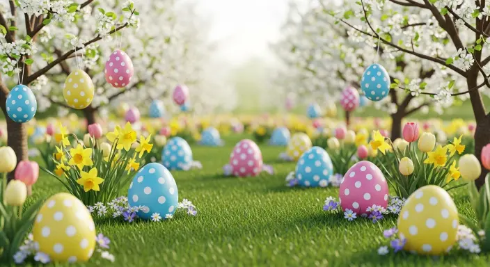 25 Cute Easter Wallpapers to Celebrate the Season 14 Polka Dot Eggs