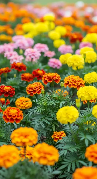 50 Stunning Flower Phone Wallpapers to Brighten Your Screen 10 Radiant Marigold Garden