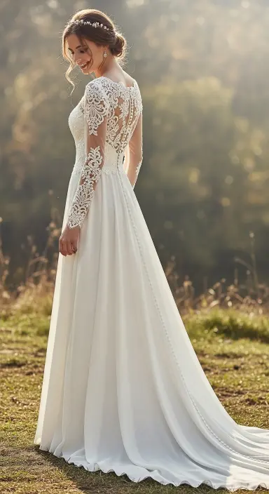 35 Breathtaking Romantic Wedding Dresses for Your Dream Day 26 Romantic Long Sleeves