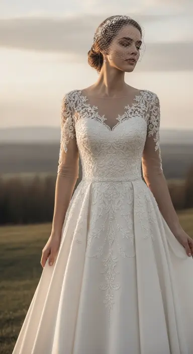 35 Breathtaking Romantic Wedding Dresses for Your Dream Day 8 Romantic Off-White Shades
