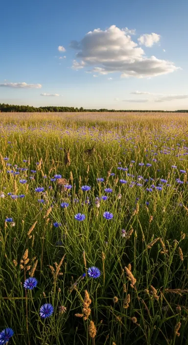50 Stunning Flower Phone Wallpapers to Brighten Your Screen 56 Rustic Cornflower Meadow
