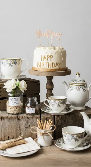 25 Delicious Tea Party Birthday Ideas to Wow Your Guests 16 Rustic Tea Party Birthday Ideas