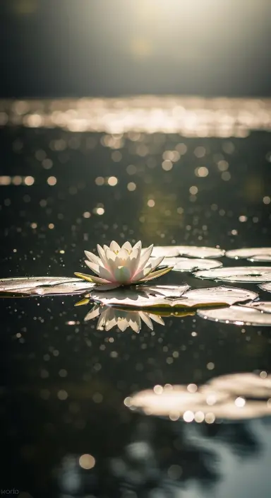 50 Stunning Flower Phone Wallpapers to Brighten Your Screen 53 Serene Water Lily Reflection
