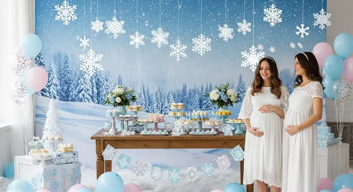 25 Sweet Winter Baby Shower Ideas to Warm Your Celebration 2 Snowflake Sparkle Theme