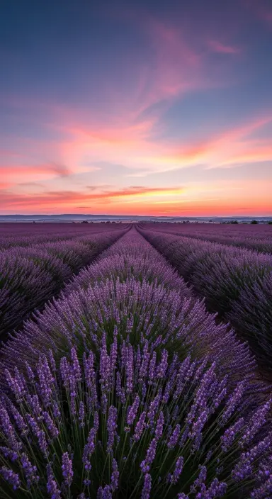 50 Stunning Flower Phone Wallpapers to Brighten Your Screen 5 Soft Lavender Fields at Dusk