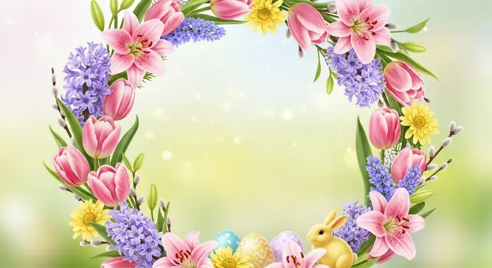 25 Cute Easter Wallpapers to Celebrate the Season 7 Spring Floral Frame