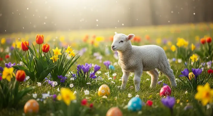 25 Cute Easter Wallpapers to Celebrate the Season 16 Spring Lamb Meadow