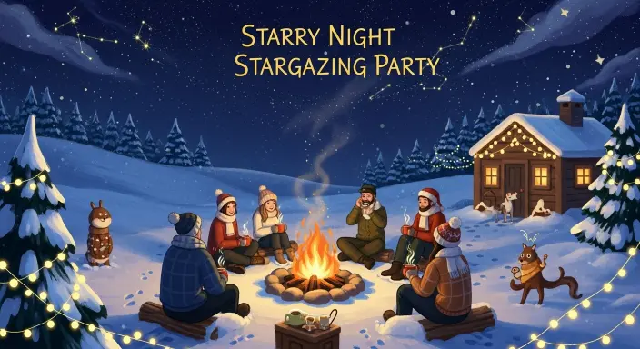Top 10 Unique Party Themes for Every Style and Season 9 Starry Night Stargazing Party (Winter)