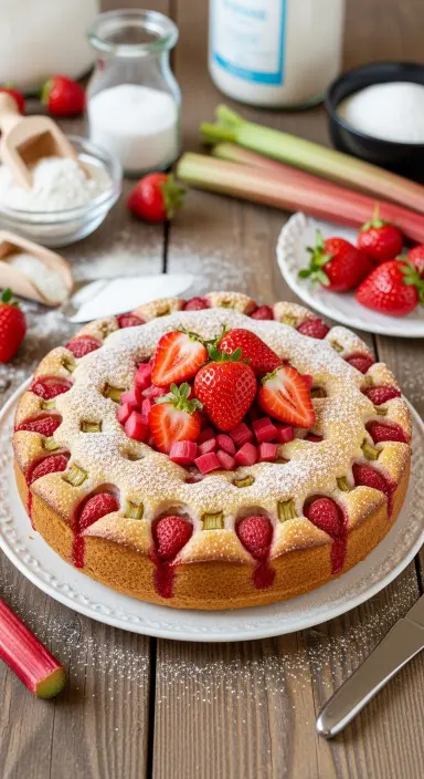 25 Summer Cakes Ideas: Fresh, Vibrant Desserts to Brighten Your Season 21 Strawberry Rhubarb Cake