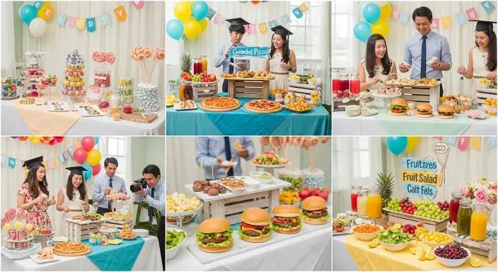 25 Creative Graduation Party Ideas for a Memorable Celebration 6 Themed Food Stations