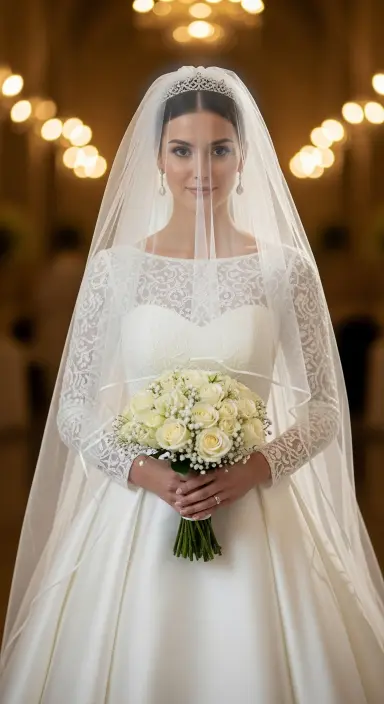 35 Breathtaking Romantic Wedding Dresses for Your Dream Day 15 Traditional Veiled Looks