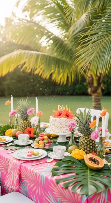 25 Delicious Tea Party Birthday Ideas to Wow Your Guests 21 Tropical Tea Party Birthday Ideas