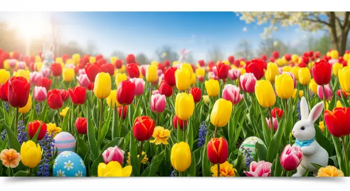 25 Cute Easter Wallpapers to Celebrate the Season 24 Tulip Garden Scene