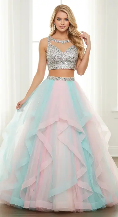 20 Stunning Ball Gowns for Your Next Formal Event 6 Two-Piece Ball Gown by Sherri Hill