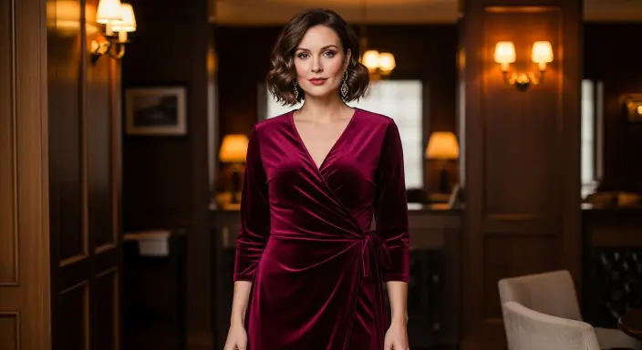 The Perfect Engagement Party Outfits: What to Wear for Every Style and Season 4 Velvet Wrap Dress for Fall Evenings