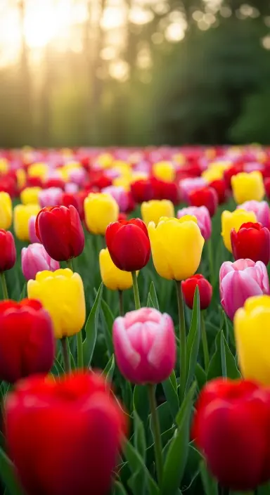 50 Stunning Flower Phone Wallpapers to Brighten Your Screen 16 Vibrant Tulips in Spring