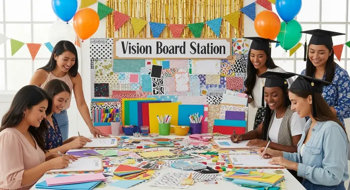 25 Creative Graduation Party Ideas for a Memorable Celebration 17 Vision Board Station