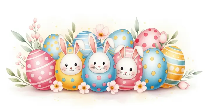 25 Cute Easter Wallpapers to Celebrate the Season 3 Watercolor Easter Eggs