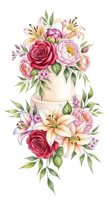 Decorating Wedding Cakes with Flowers: 25 Stunning Ideas to Elevate Your Big Day 16 Watercolor Floral Cake