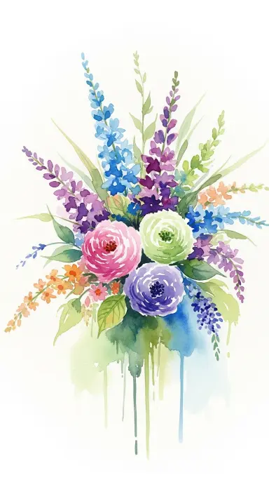 50 Stunning Flower Phone Wallpapers to Brighten Your Screen 50 Watercolor Floral Creations