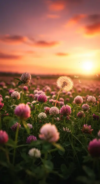 50 Stunning Flower Phone Wallpapers to Brighten Your Screen 62 Whimsical Clover Blossom Field