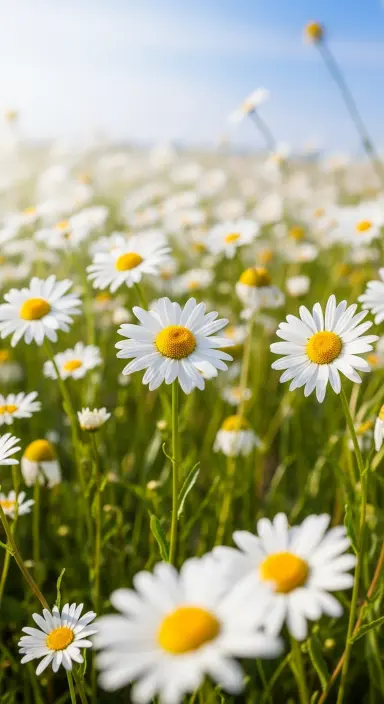 50 Stunning Flower Phone Wallpapers to Brighten Your Screen 6 Whimsical Daisies in a Meadow