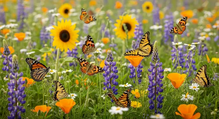 Top 10 Stunning Flower Phone Wallpapers to Brighten Your Screen 11 Wildflower Meadow with Butterflies