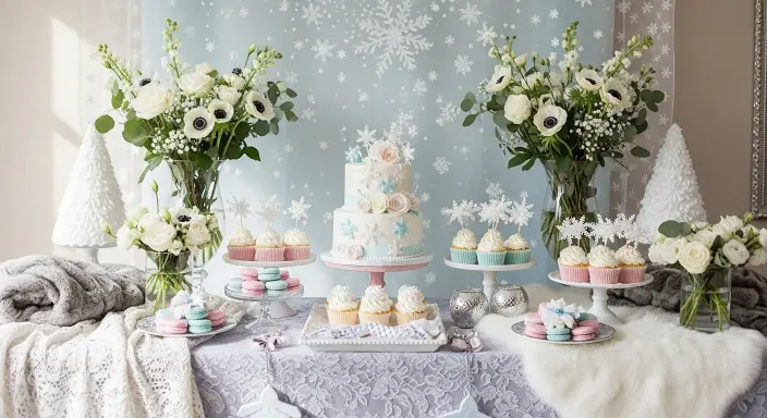25 Sweet Winter Baby Shower Ideas to Warm Your Celebration 14 Winter Floral Elegance