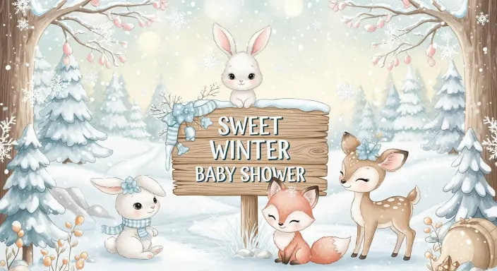 25 Sweet Winter Baby Shower Ideas to Warm Your Celebration 5 Winter Woodland Creatures
